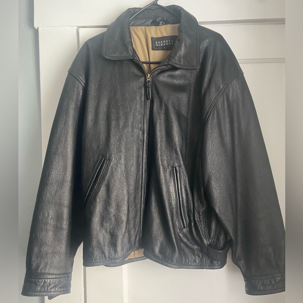 Barney’s men’s leather waist coat.